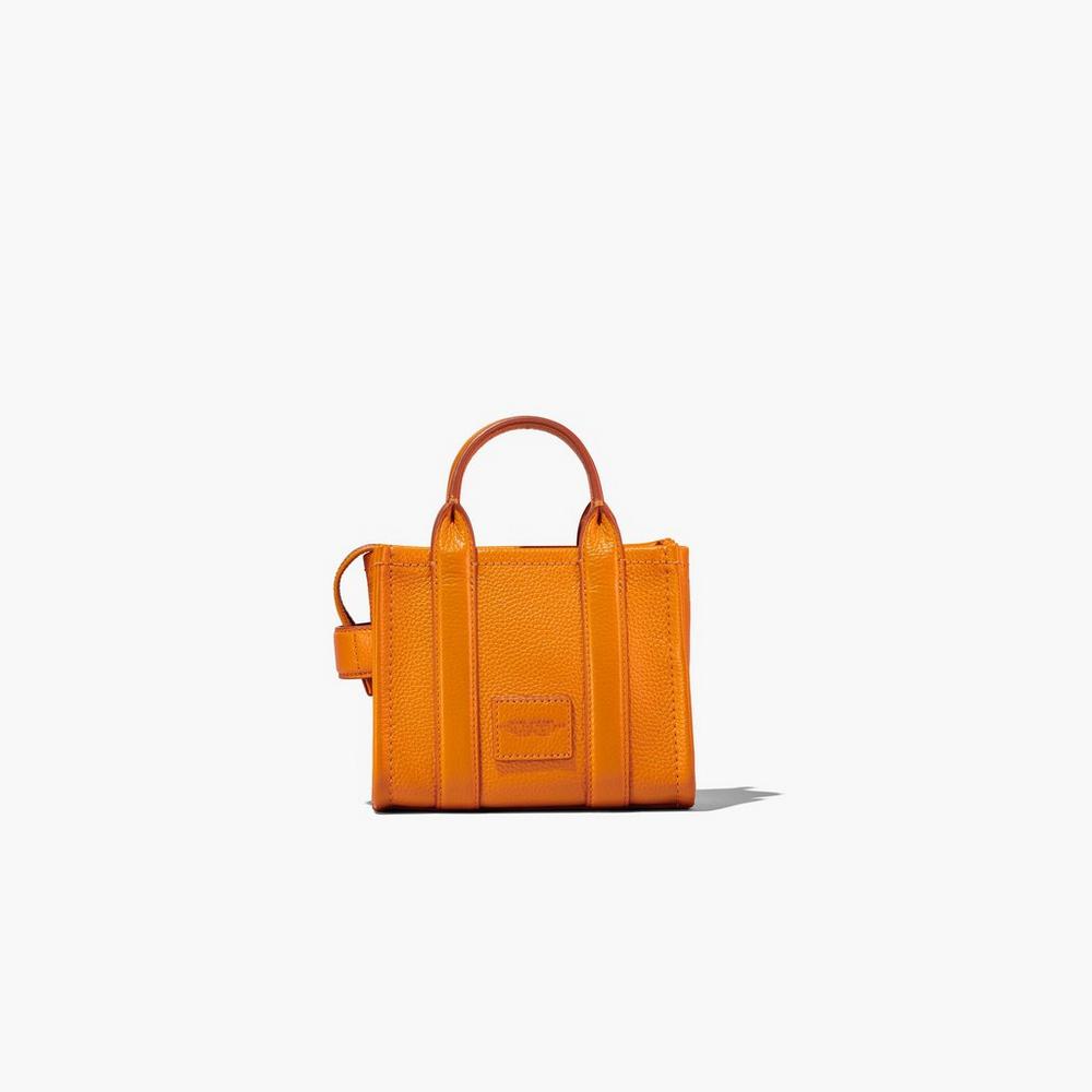 Marc Jacobs Leather Micro Women's Tote Bag Darkorange  Australia |  WRO-729158