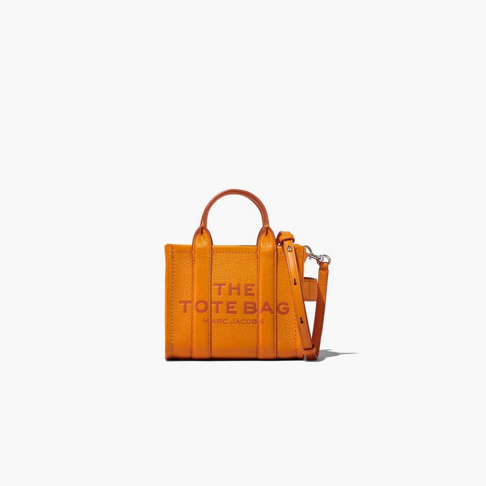 Marc Jacobs Leather Micro Women\'s Tote Bag Darkorange  Australia |  WRO-729158