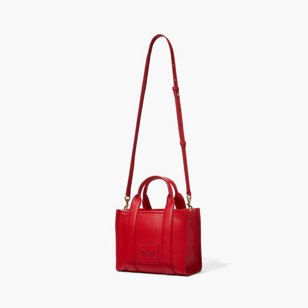 Marc Jacobs Leather Mini Women's Crossbody Bags True Red  Australia |  FLU-975148