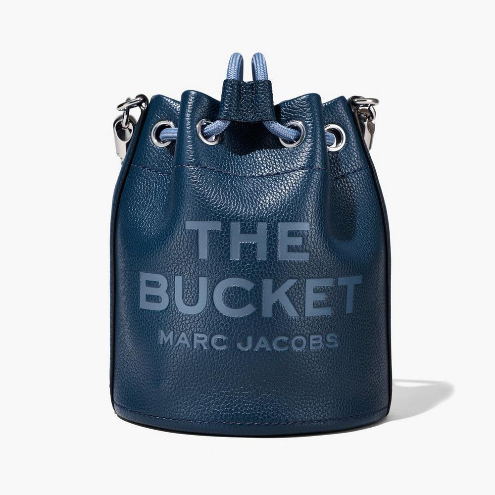 Marc Jacobs Leather Women's Bucket Bag Blue Sea  Australia |  DOA-716584