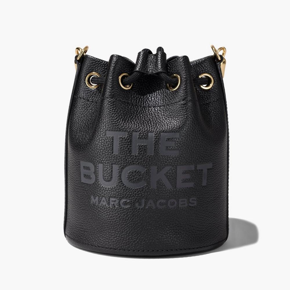 Marc Jacobs Leather Women's Bucket Bag Black  Australia |  EJC-206381