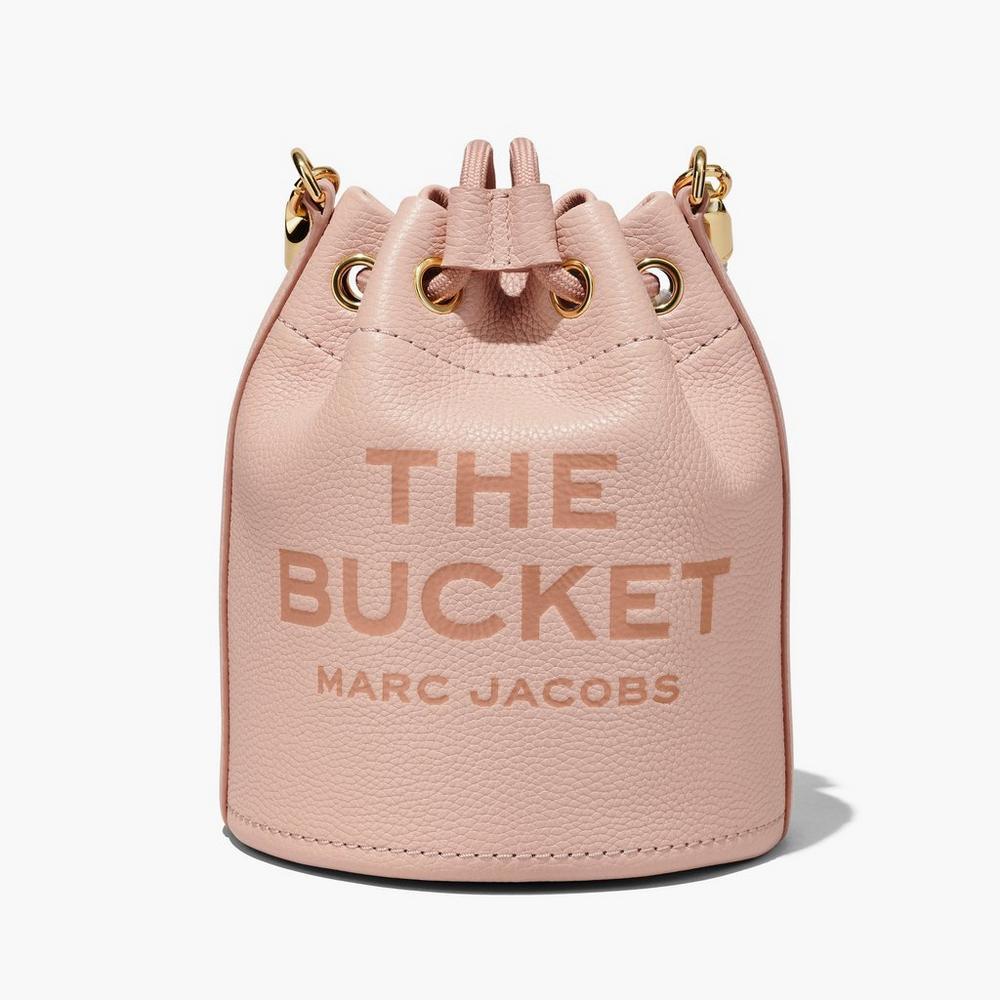 Marc Jacobs Leather Women's Bucket Bag Rose  Australia |  EDG-158027