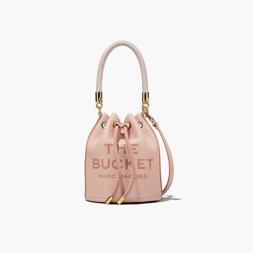 Marc Jacobs Leather Women\'s Bucket Bag Rose  Australia |  EDG-158027