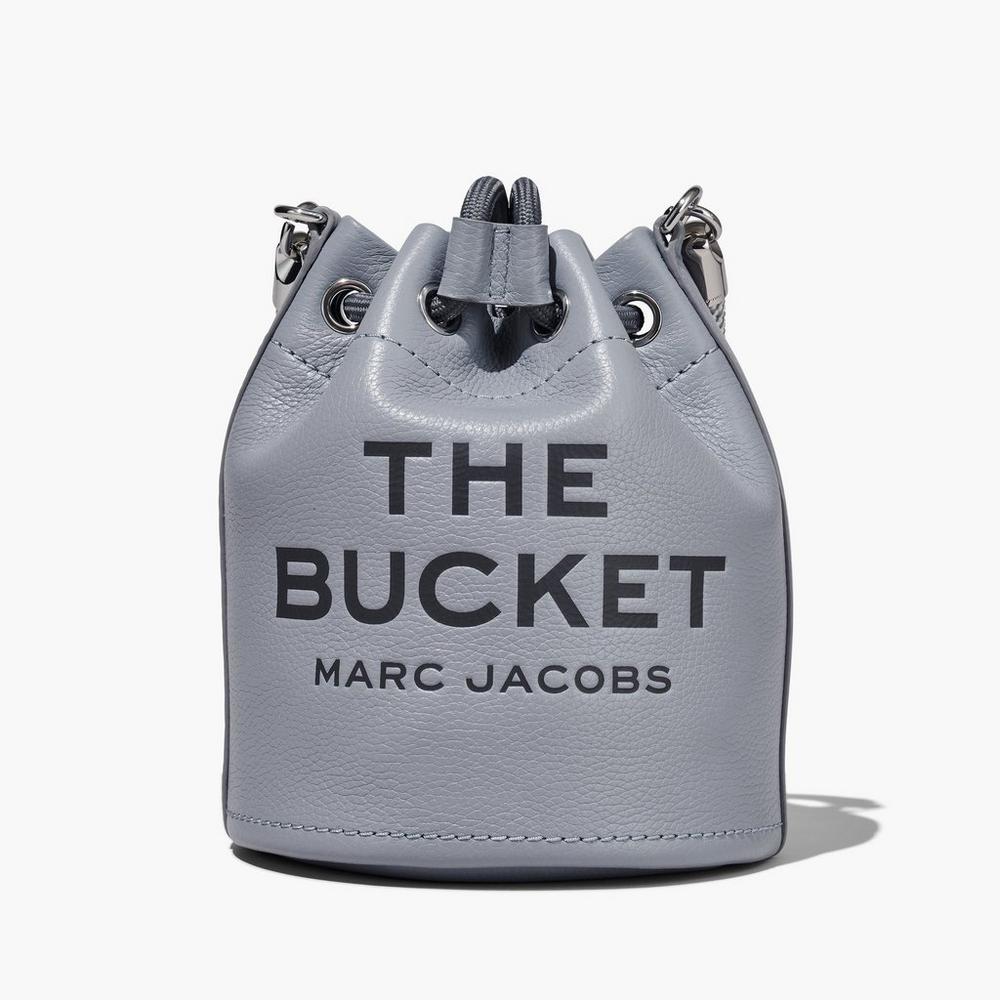 Marc Jacobs Leather Women's Bucket Bag Wolf Grey  Australia |  FDW-452391