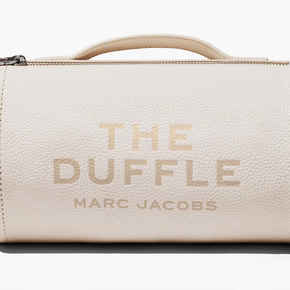 Marc Jacobs Leather Women's Duffle Bag Cotton / Silver  Australia |  USI-351278