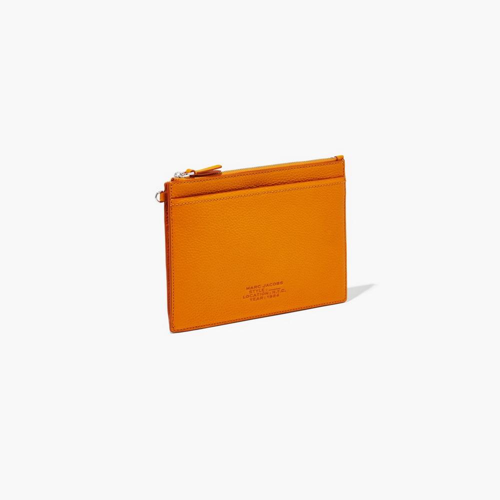 Marc Jacobs Leather Wristlet Women's Small Wallets Darkorange  Australia |  JSF-230754