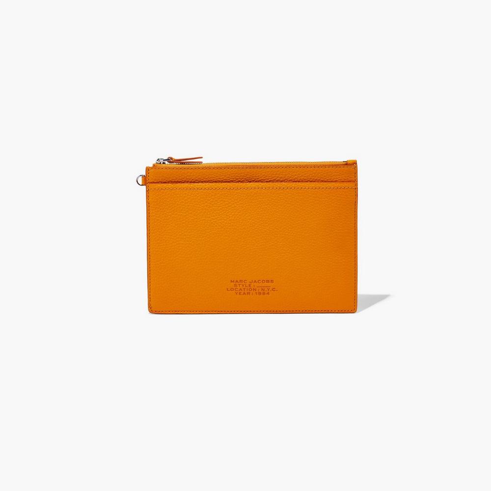 Marc Jacobs Leather Wristlet Women's Small Wallets Darkorange  Australia |  JSF-230754