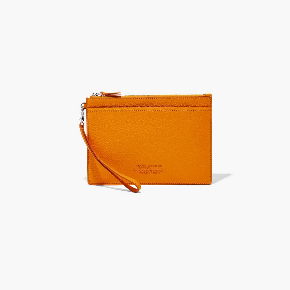 Marc Jacobs Leather Wristlet Women\'s Small Wallets Darkorange  Australia |  JSF-230754