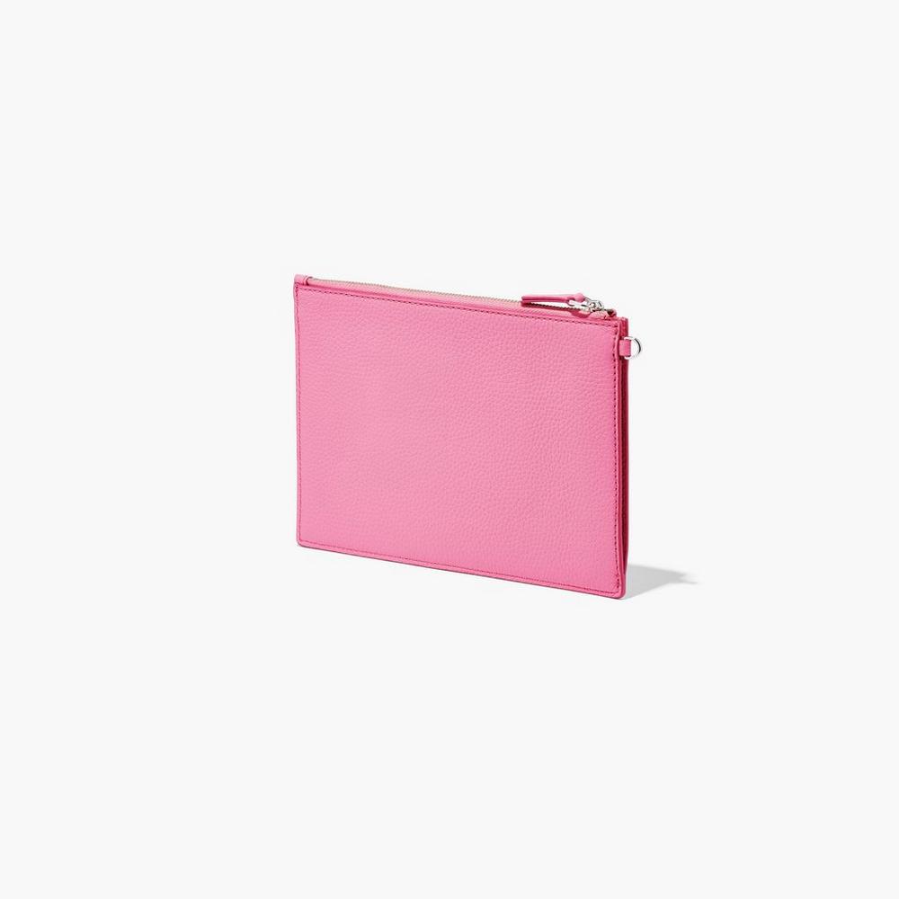 Marc Jacobs Leather Wristlet Women's Small Wallets Candy Pink  Australia |  ODX-493651