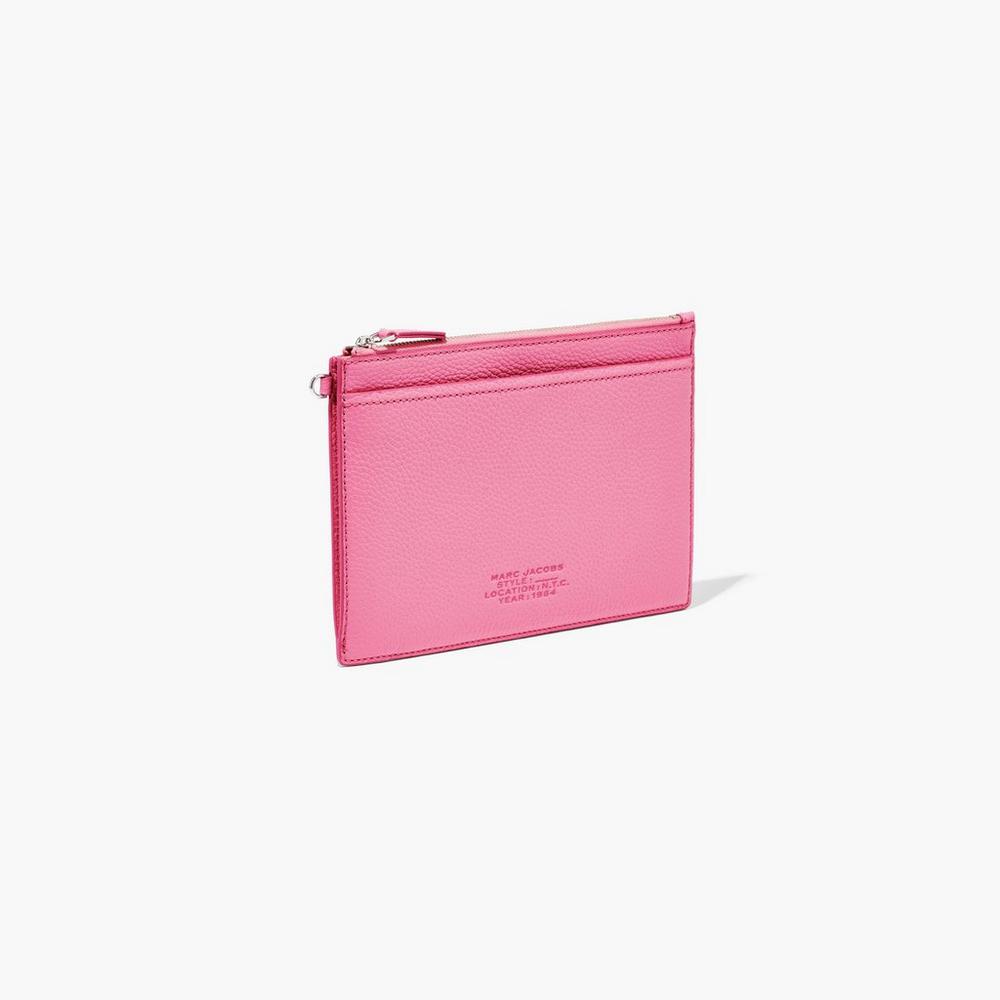 Marc Jacobs Leather Wristlet Women's Small Wallets Candy Pink  Australia |  ODX-493651