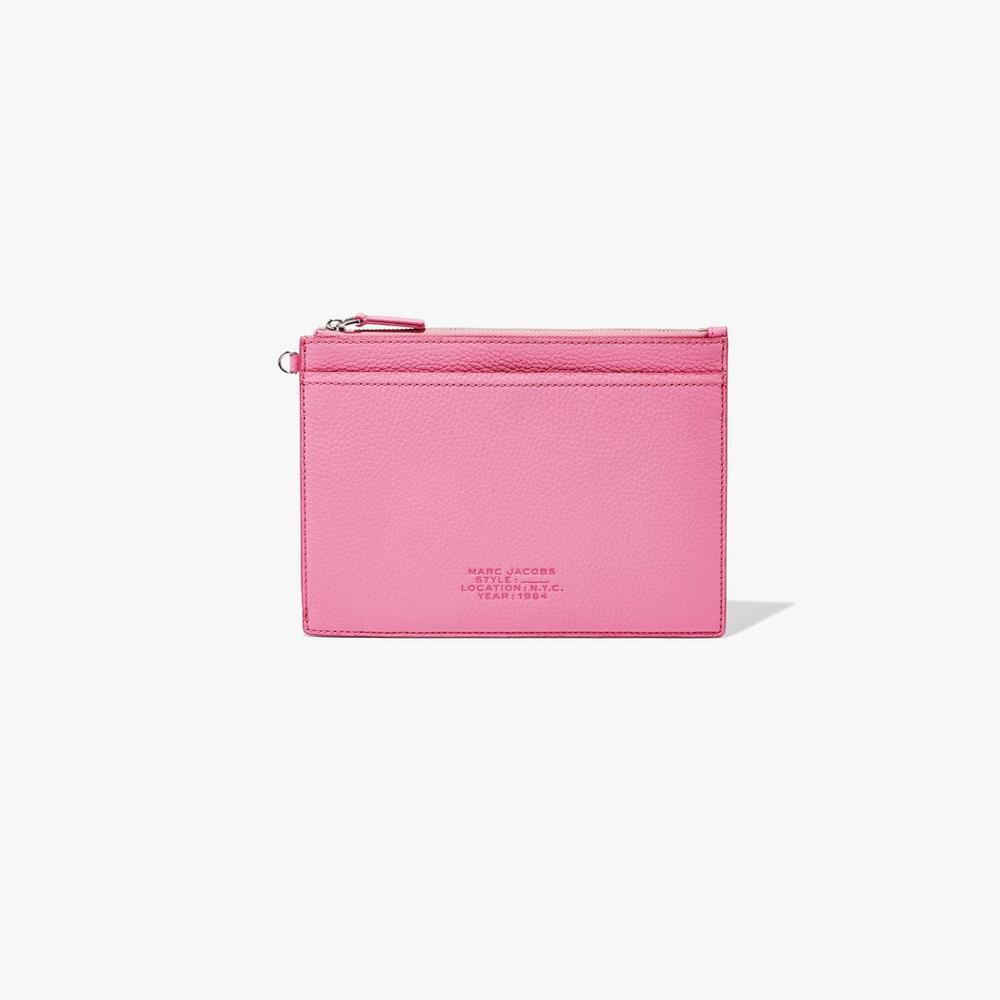 Marc Jacobs Leather Wristlet Women's Small Wallets Candy Pink  Australia |  ODX-493651