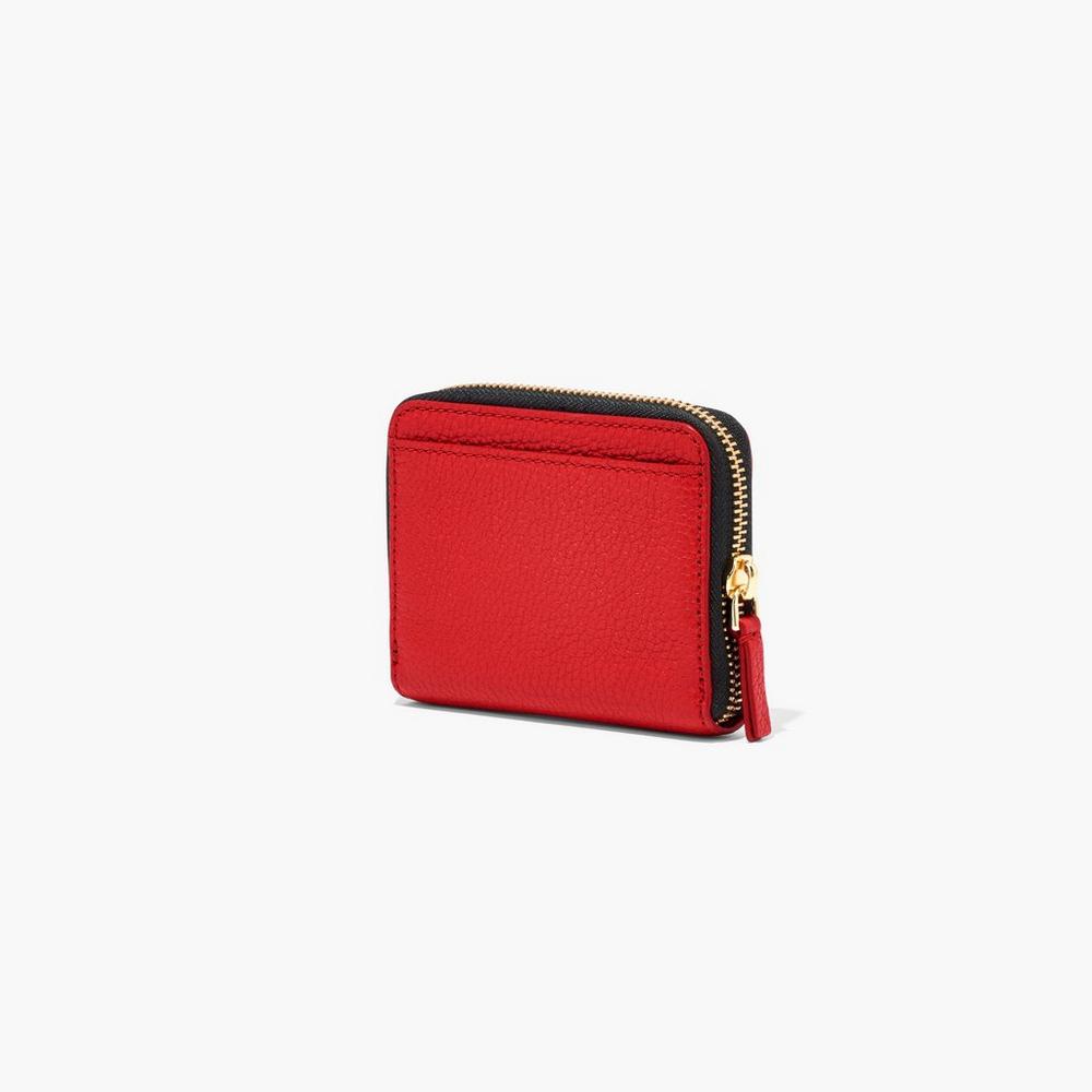 Marc Jacobs Leather Zip Around Women's Small Wallets True Red  Australia |  AXZ-817630