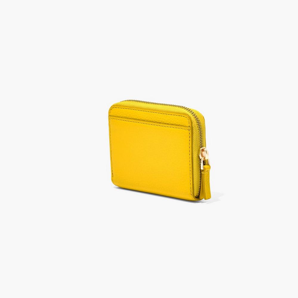 Marc Jacobs Leather Zip Around Women's Small Wallets Yellow  Australia |  XPB-371694