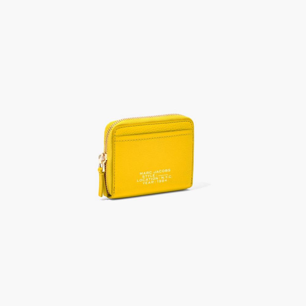 Marc Jacobs Leather Zip Around Women's Small Wallets Yellow  Australia |  XPB-371694