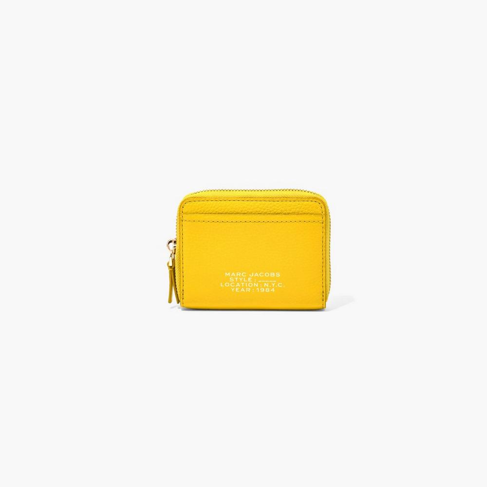 Marc Jacobs Leather Zip Around Women\'s Small Wallets Yellow  Australia |  XPB-371694