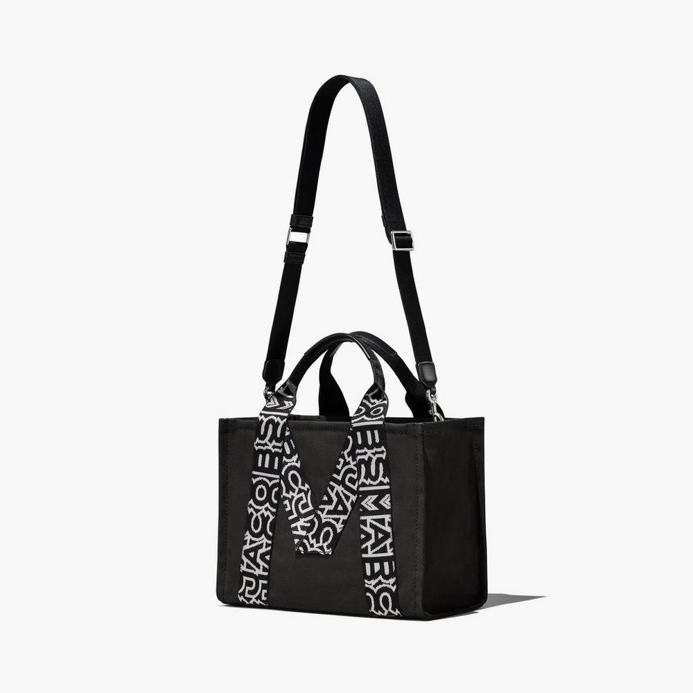 Marc Jacobs M Medium Women's Tote Bag Black / White  Australia |  GRS-732486