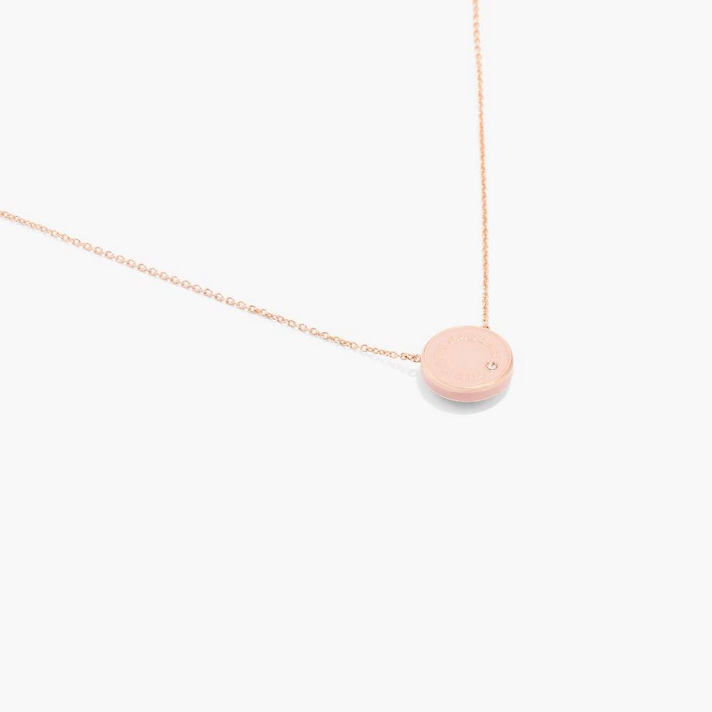 Marc Jacobs Medallion Pendant Women's Necklace Sand / Rose Gold  Australia |  HNO-478059