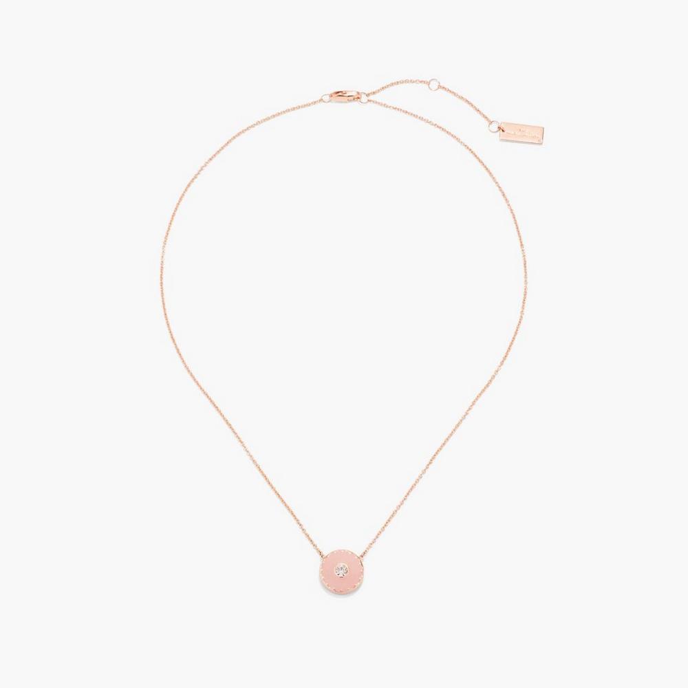 Marc Jacobs Medallion Pendant Women's Necklace Sand / Rose Gold  Australia |  HNO-478059