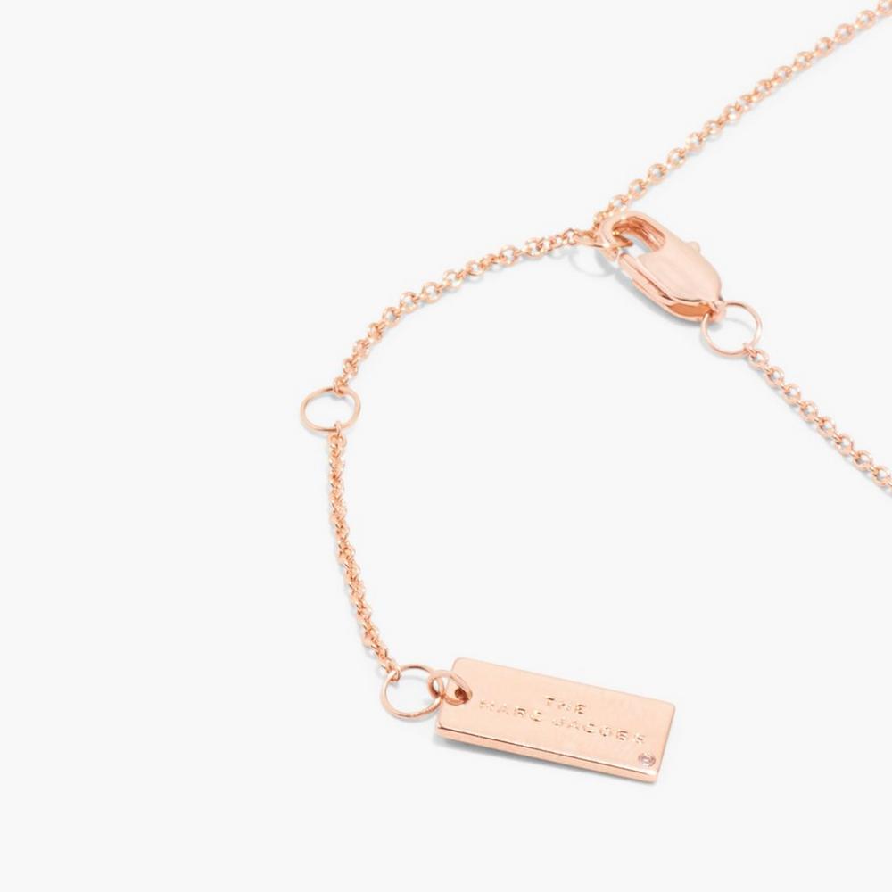 Marc Jacobs Medallion Pendant Women's Necklace Sand / Rose Gold  Australia |  HNO-478059