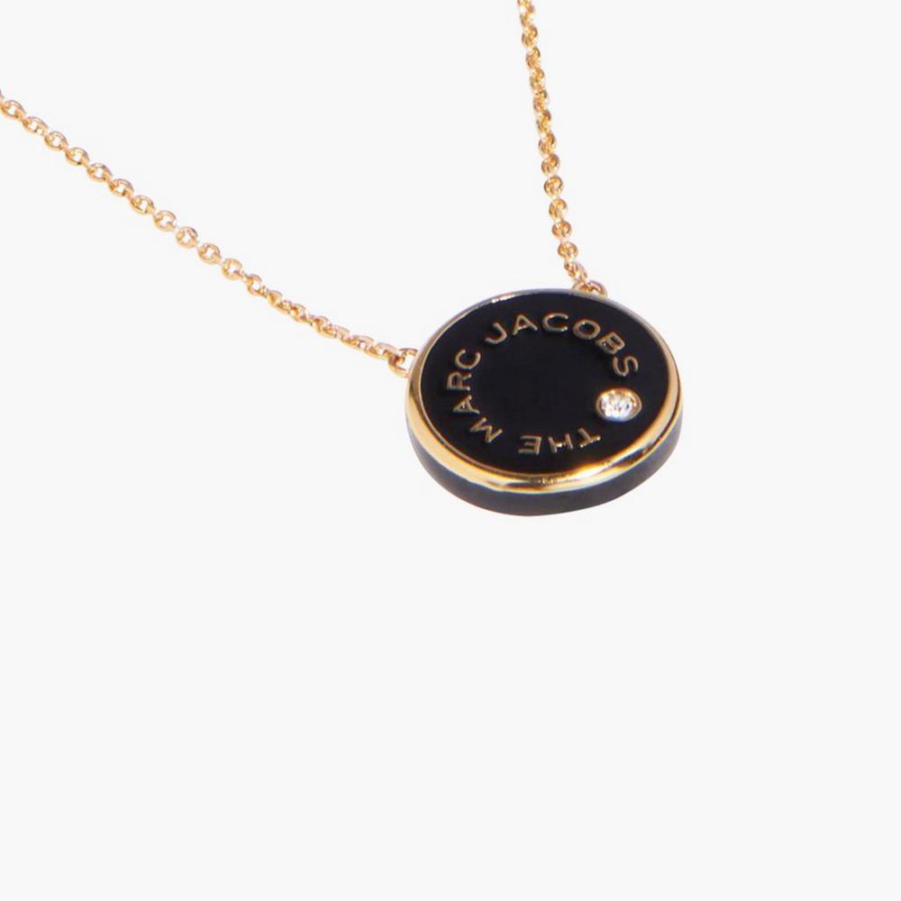 Marc Jacobs Medallion Pendant Women's Necklace Cream / Gold  Australia |  ICV-590263