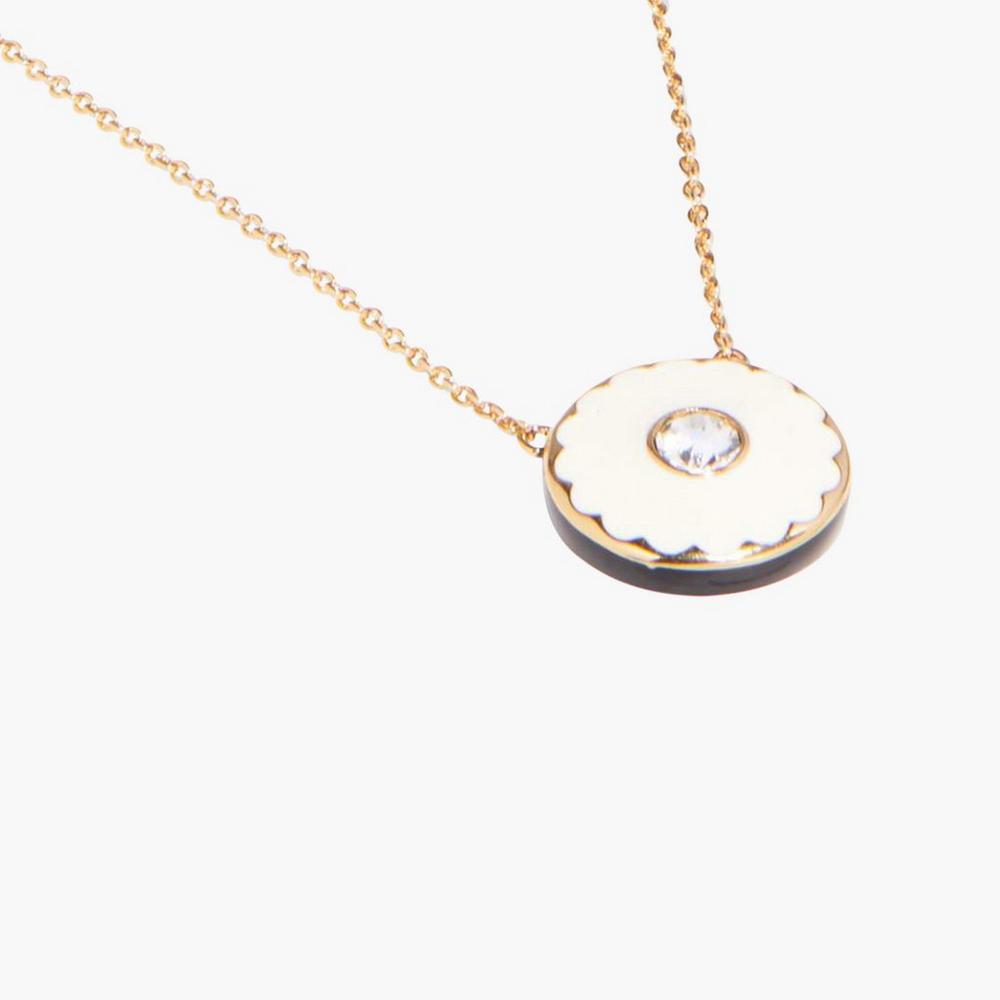 Marc Jacobs Medallion Pendant Women's Necklace Cream / Gold  Australia |  ICV-590263