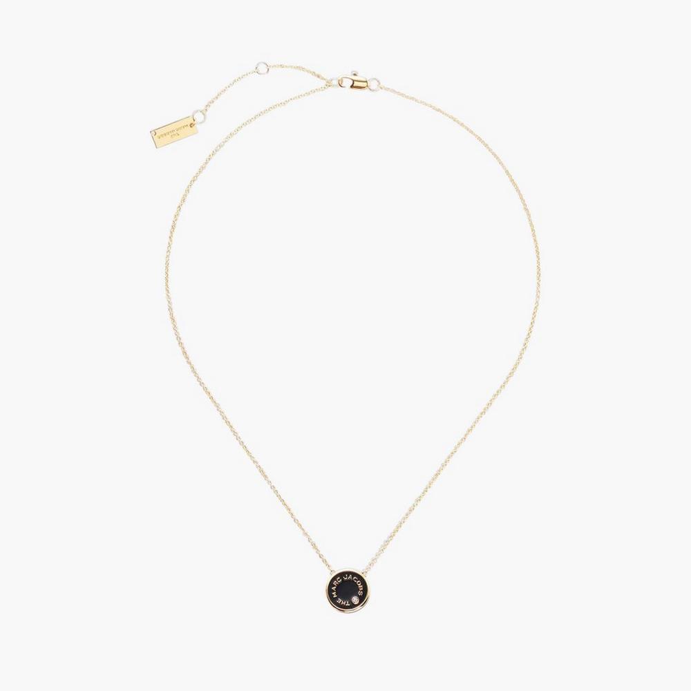 Marc Jacobs Medallion Pendant Women's Necklace Cream / Gold  Australia |  ICV-590263