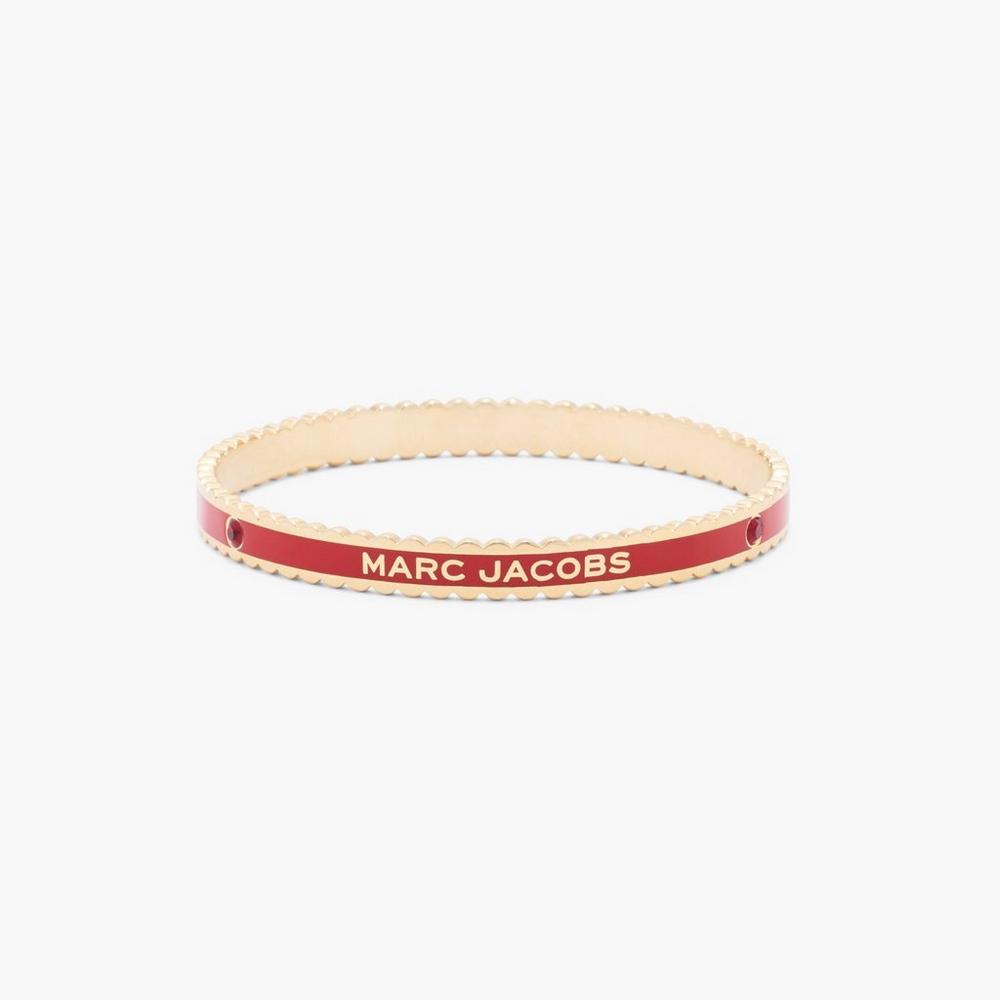 Marc Jacobs Medallion Scalloped Women\'s Bangle True Red / Gold  Australia |  OEM-382104