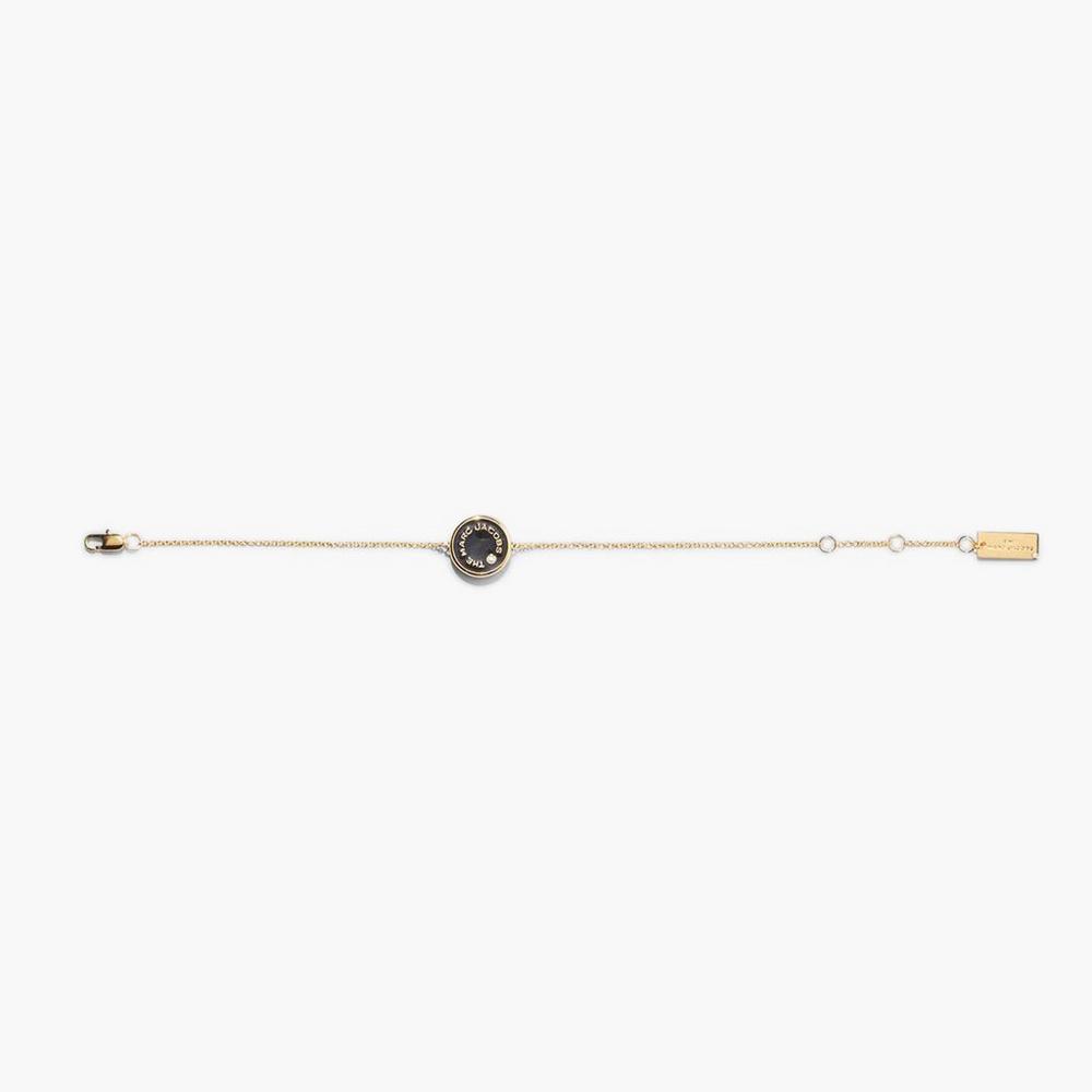 Marc Jacobs Medallion Women's Bracelet Black / Gold  Australia |  ODL-836259