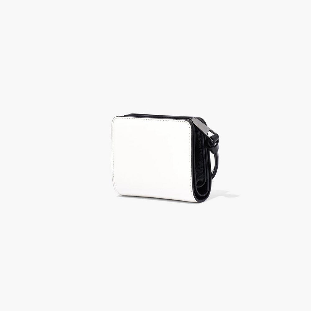 Marc Jacobs Mini Compact Wallet Women's Snapshot Black / White  Australia |  IVC-940578