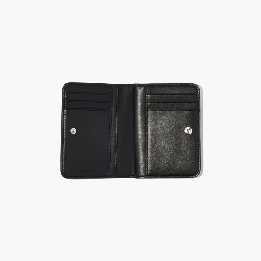 Marc Jacobs Mini Compact Women's Small Wallets Black / White  Australia |  SIQ-805961