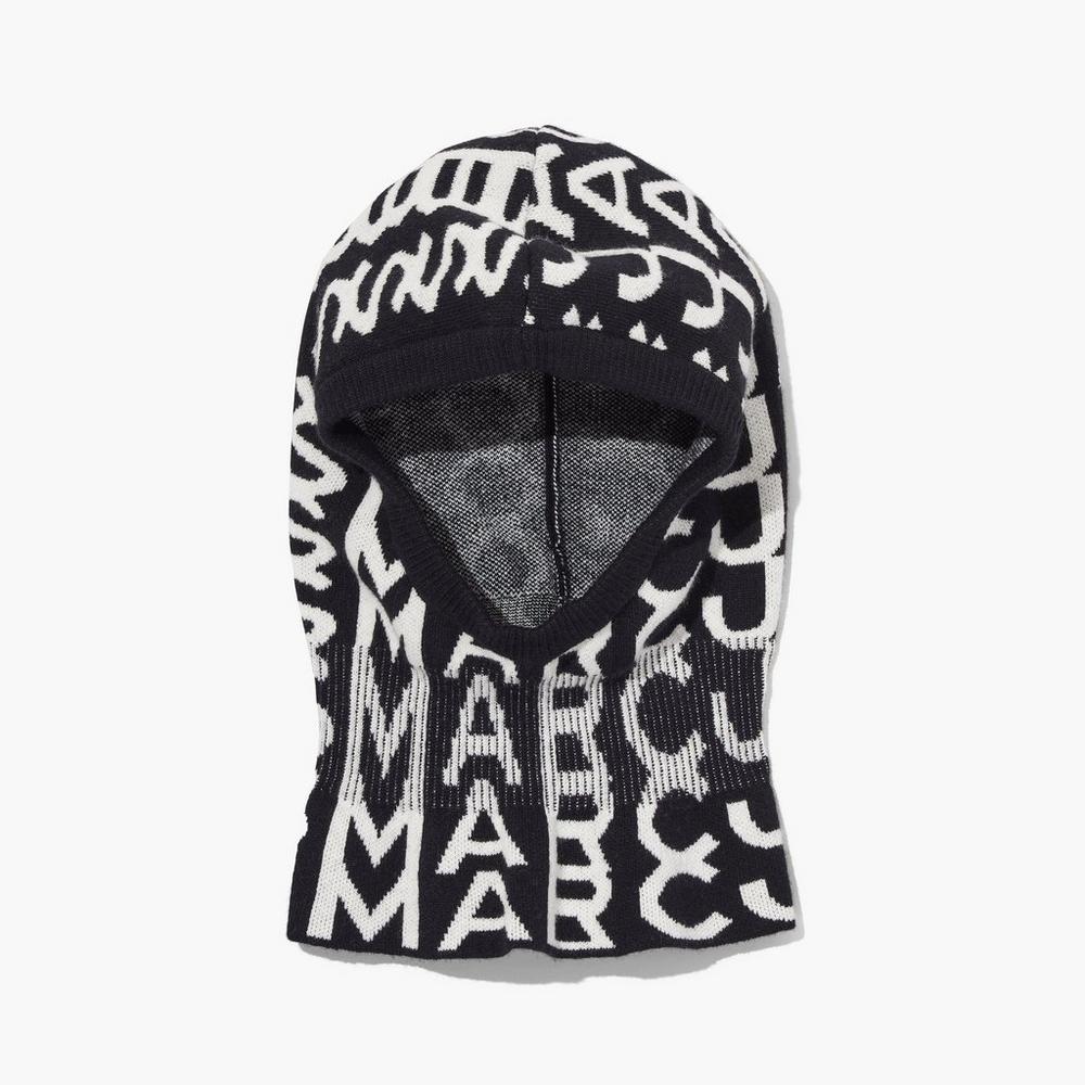 Marc Jacobs Monogram Balaclava Women\'s Hair Accessories Black / Ivory  Australia |  POG-871065