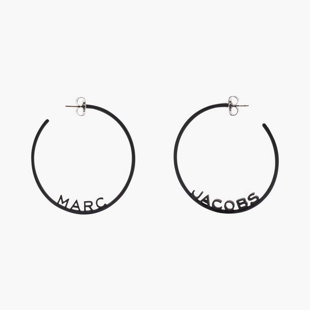 Marc Jacobs Monogram DTM Women's Hoops Black  Australia |  CLZ-408931