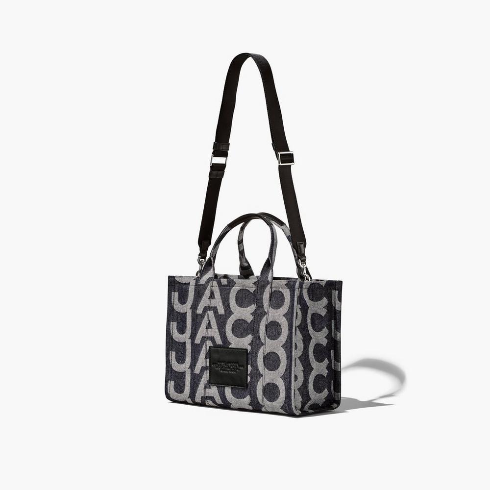 Marc Jacobs Monogram Denim Medium Women's Tote Bag Denim Blue  Australia |  IGF-135692