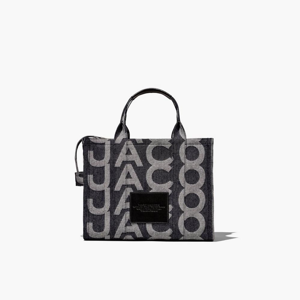 Marc Jacobs Monogram Denim Medium Women's Tote Bag Denim Blue  Australia |  IGF-135692