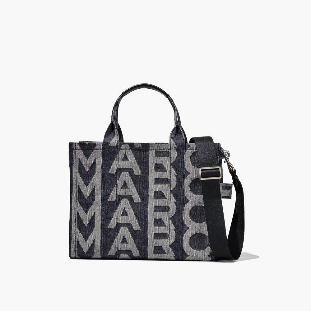 Marc Jacobs Monogram Denim Medium Women\'s Tote Bag Denim Blue  Australia |  IGF-135692