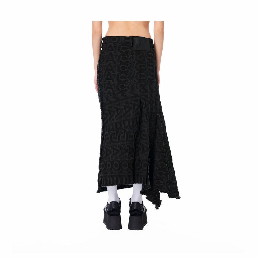 Marc Jacobs Monogram Denim Women's Skirt Black  Australia |  AKQ-681572