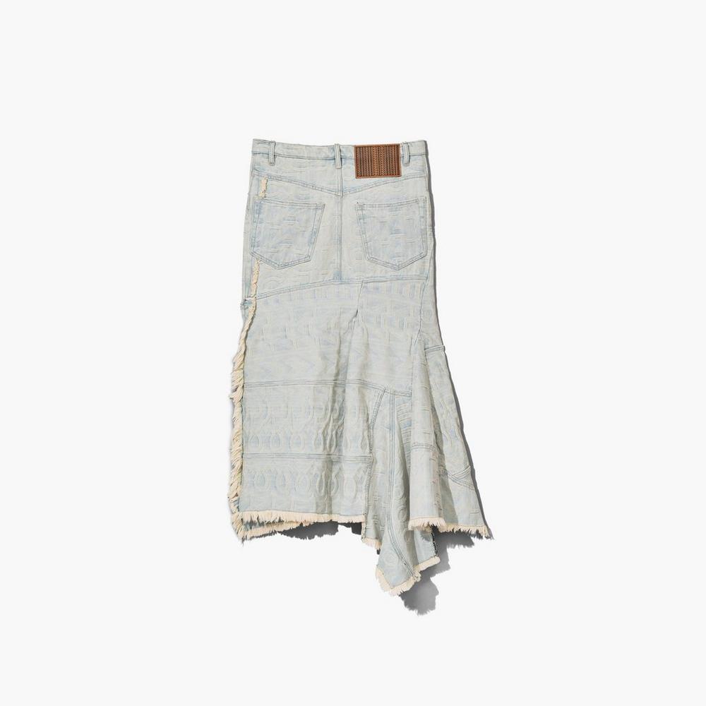 Marc Jacobs Monogram Denim Women's Skirt Ice Blue  Australia |  WVH-795234