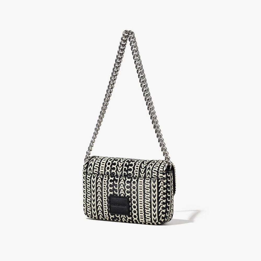 Marc Jacobs Monogram J Marc Women's Mini Bag Black / White  Australia |  LNI-432160