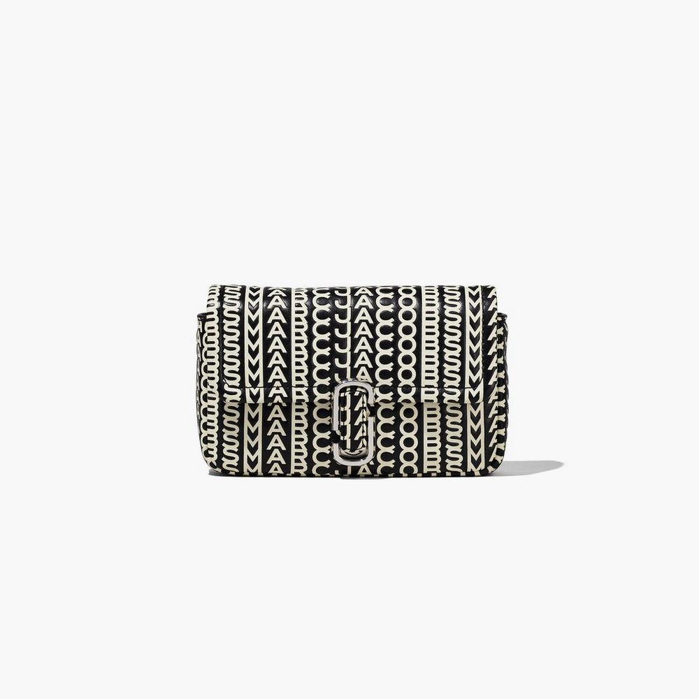 Marc Jacobs Monogram J Marc Women's Mini Bag Black / White  Australia |  LNI-432160