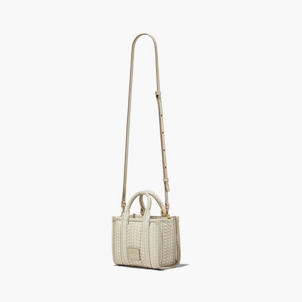 Marc Jacobs Monogram Leather Micro Tote Women's Crossbody Bags Khaki  Australia |  MNT-714385