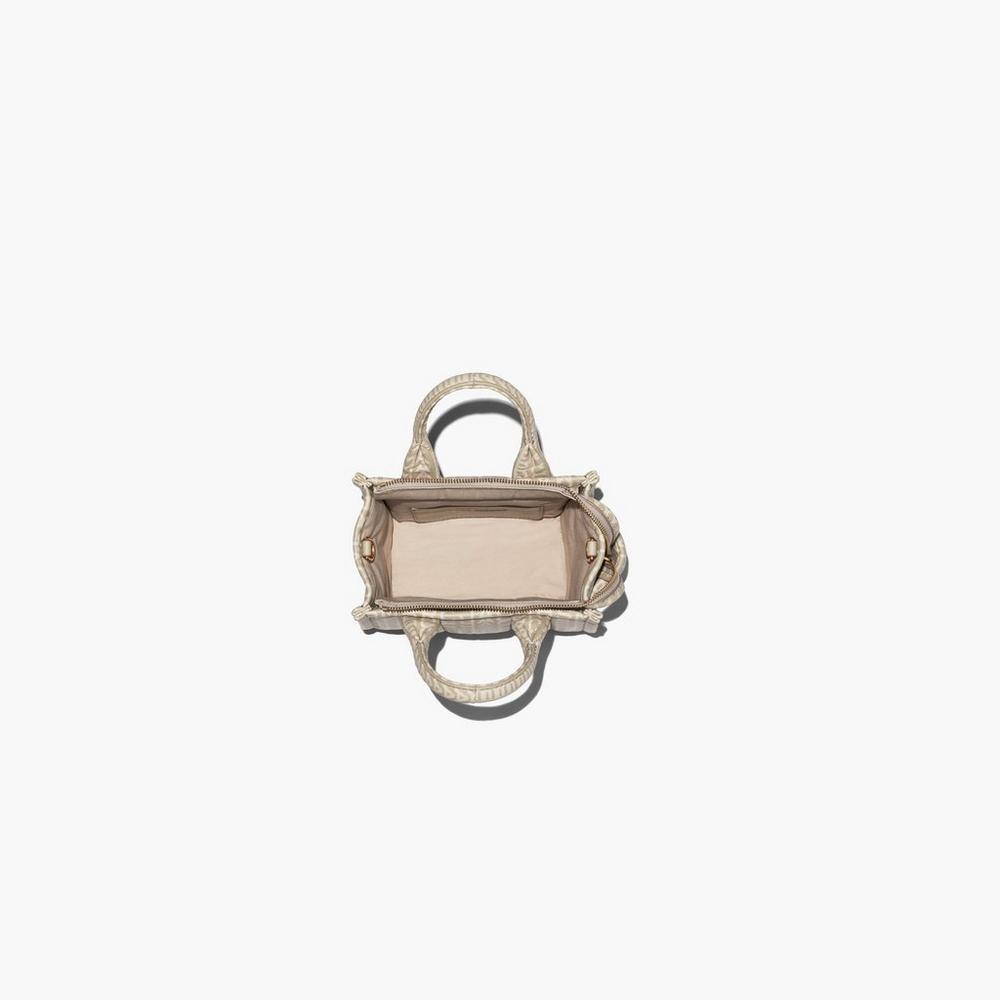 Marc Jacobs Monogram Leather Micro Tote Women's Crossbody Bags Khaki  Australia |  MNT-714385