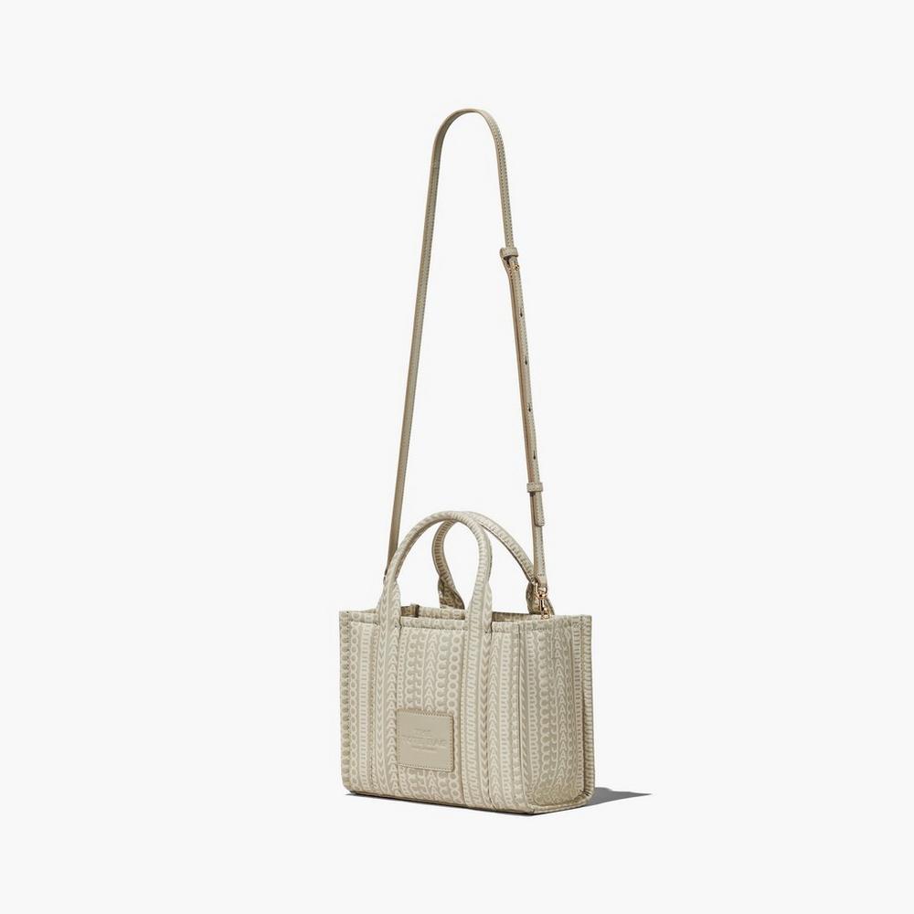 Marc Jacobs Monogram Leather Mini Tote Women's Tote Bag Khaki  Australia |  PXG-052491