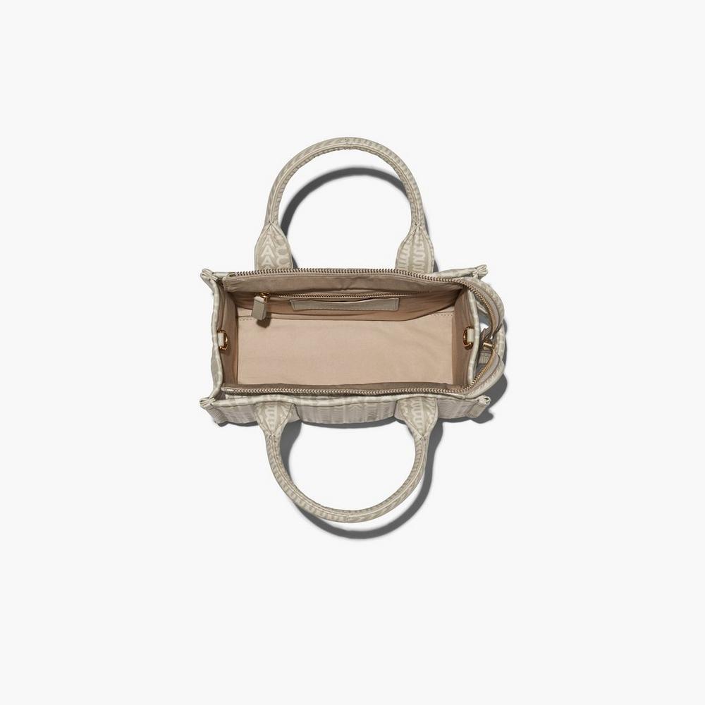 Marc Jacobs Monogram Leather Mini Tote Women's Tote Bag Khaki  Australia |  PXG-052491