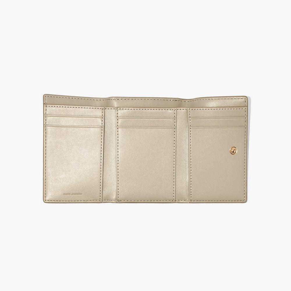 Marc Jacobs Monogram Medium Trifold Women's Large Wallets Khaki  Australia |  YVB-740638