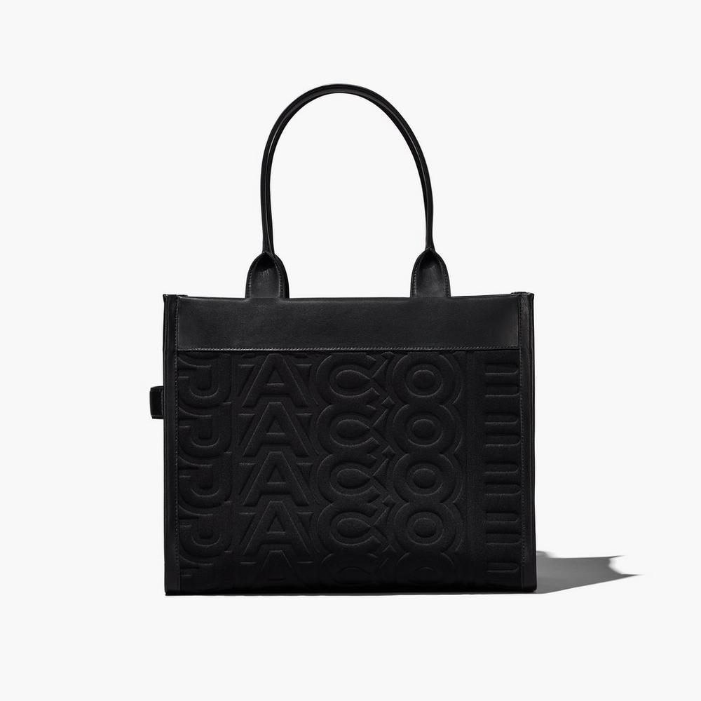 Marc Jacobs Monogram Neoprene Large Women's Tote Bag Black  Australia |  RYX-095648