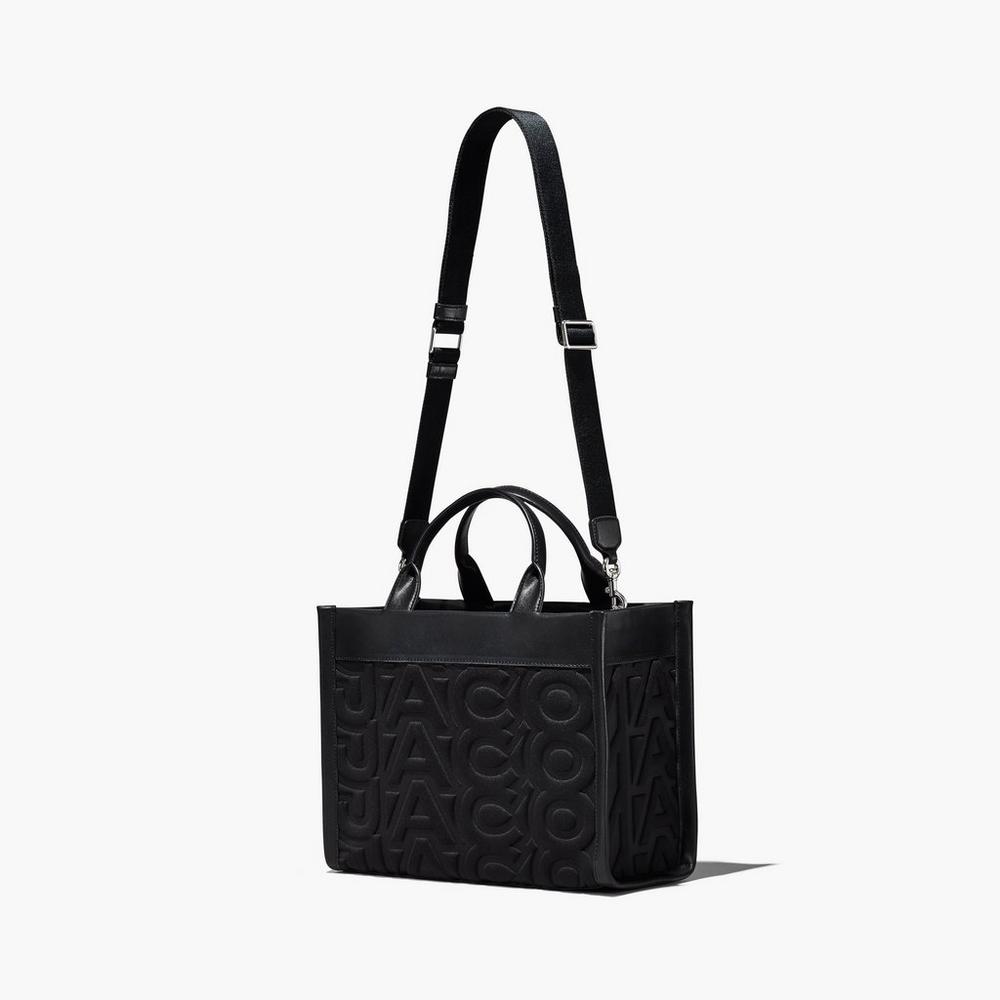 Marc Jacobs Monogram Neoprene Medium Women's Tote Bag Black  Australia |  WTG-014593