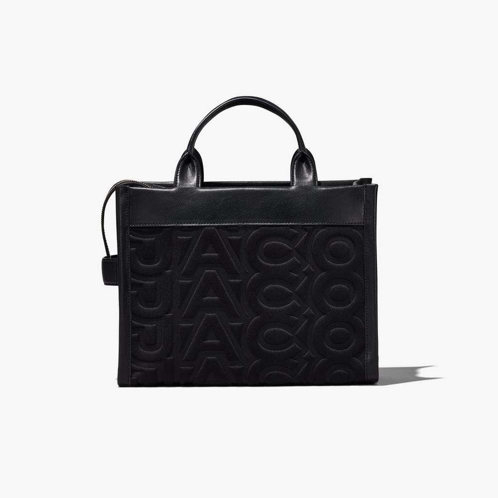 Marc Jacobs Monogram Neoprene Medium Women's Tote Bag Black  Australia |  WTG-014593