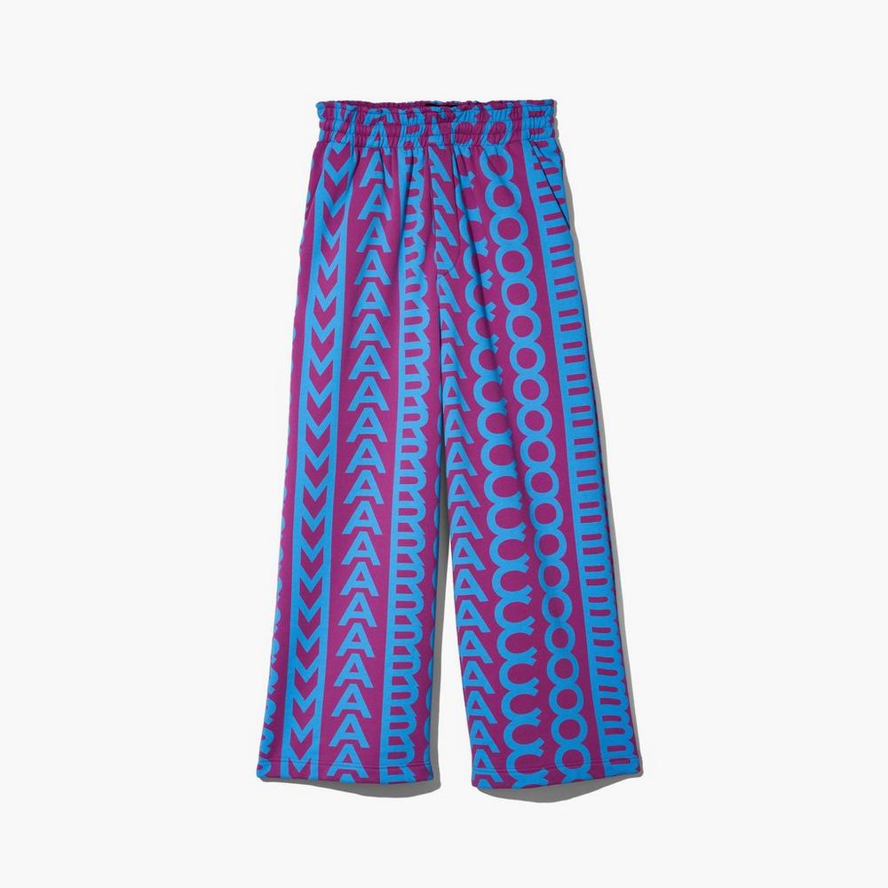 Marc Jacobs Monogram Oversized Sweatpants Women\'s Pant Purple / Blue  Australia |  ODT-578612