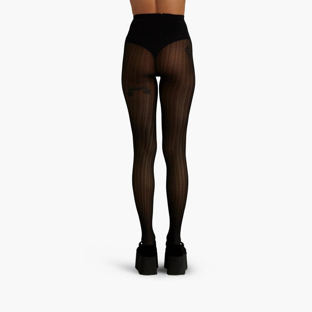 Marc Jacobs Monogram Tights Women's Pant Black  Australia |  ZOF-152479