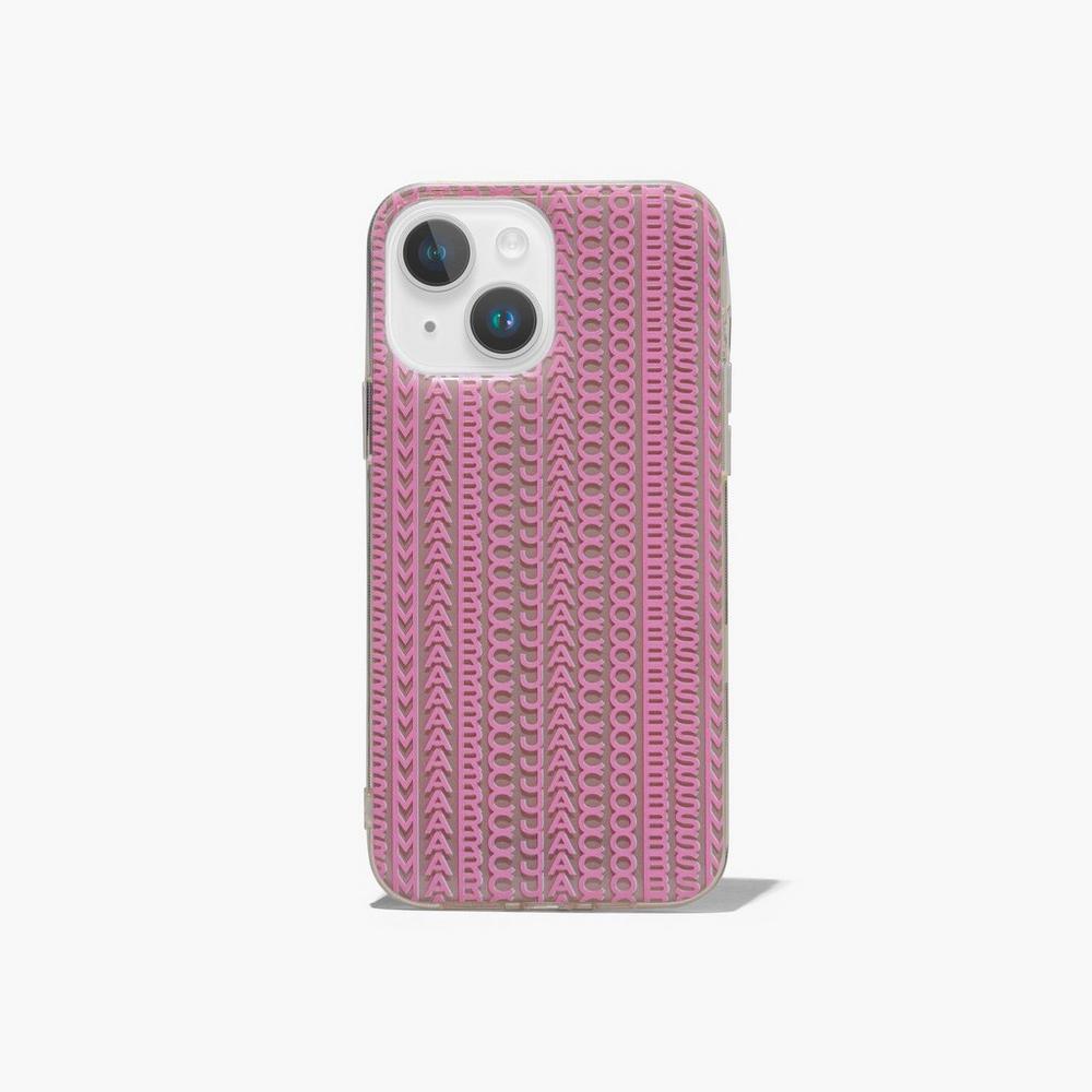 Marc Jacobs Monogram iPhone Case 14 Women\'s Tech Taupe / Pink  Australia |  YLM-164950